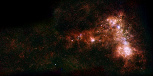 Malé Magellanovo mračno -- trpasličí galaxie obíhající Mléčnou dráhu.