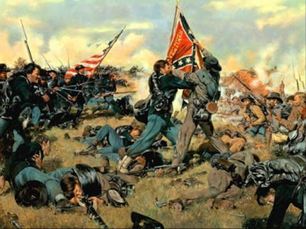 Válka Severu proti Jihu - bitva u Gettysburgu.