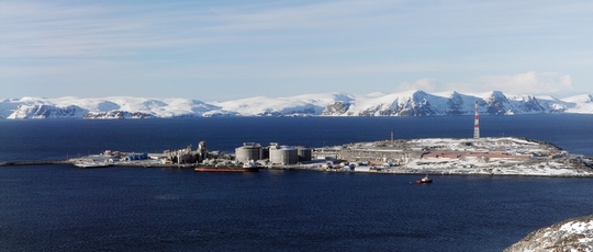 Zkaplaňovací zařízení na plyn u norského Hammerfestu.